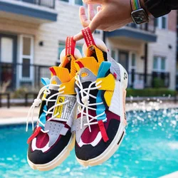 Women's Luxury Chunky Sneakers - Trendy 2024 Fashion Mesh Breathable Shoes for Sports, Running, and Casual Fitness (Colorful)