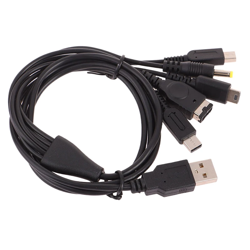 1.2M 케이블 고속 충전 케이블 5 in 1 USB 게임 충전기 코드 와이어 (뉴 3DS XL, NDS Lite, NDSI LL, Wii, U, GBA, PSP용)