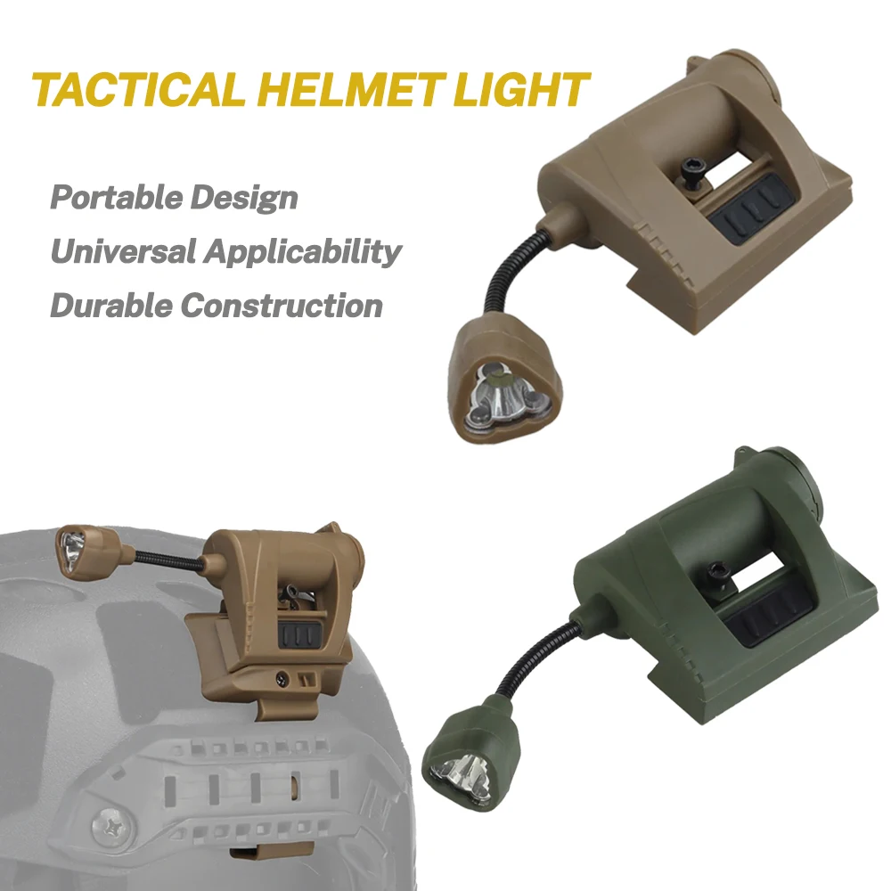 Tactical Helmet Light 3 Modes LED Flashlight Outdoor Night Lighting For Hunting Military Cycling Fishing Helmet Lamp Head Flashlight Cob Headlamp Bike Headlight
