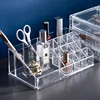 New Trapezoid Plastic Transparent Makeup Display Rack Lipstick Stand Rack Cosmetic Organizer Holder Cosmetic Jewelry Box Holder 1