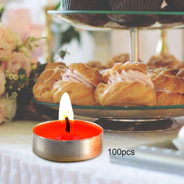 Candele Tealight candele a luce notturna da 1 ora inodore 100 pezzi -  AliExpress