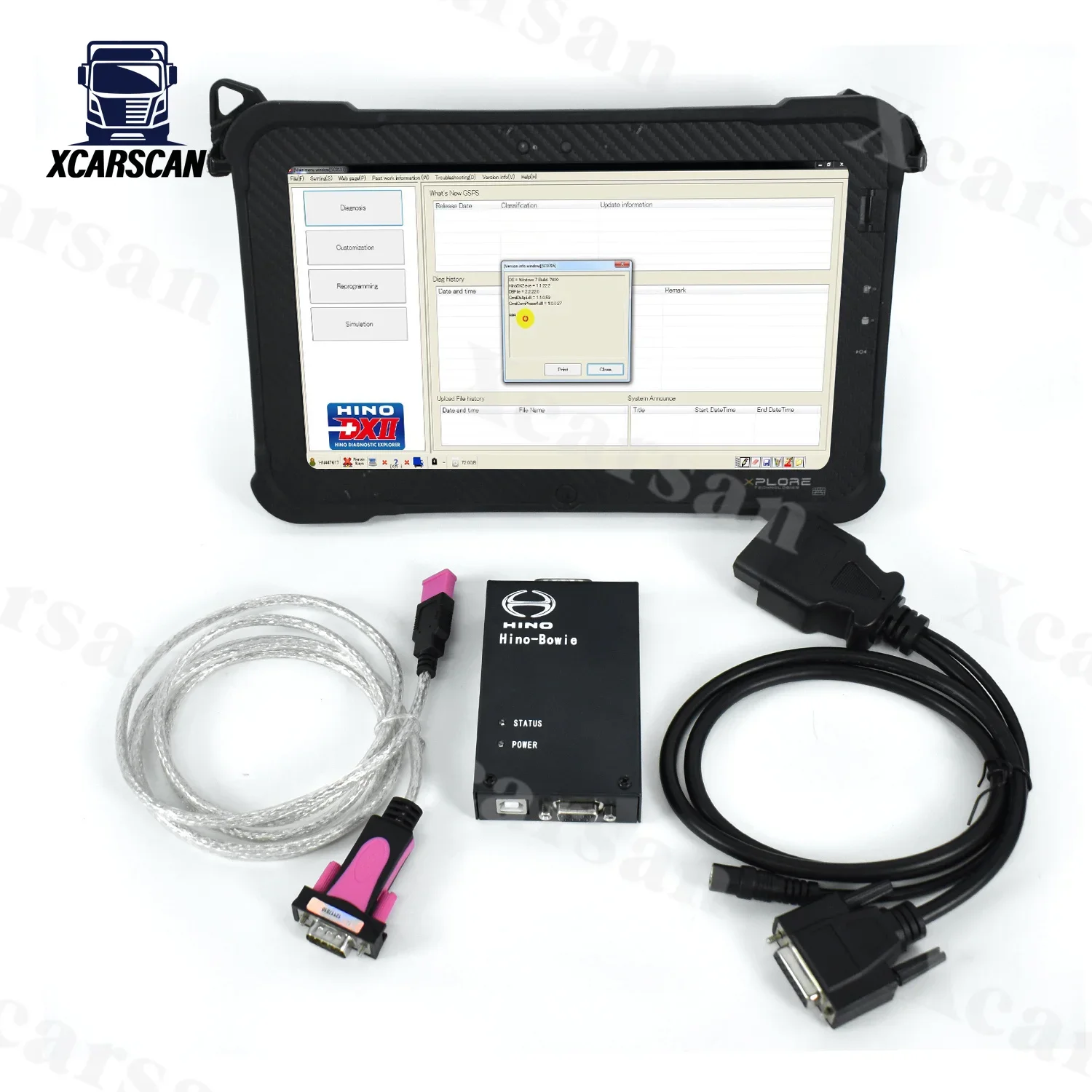 

Диагностический сканер Xplore для грузовиков, кабелей OBD2