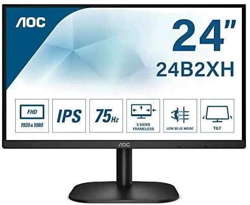 AOC монитор 24B2XH- 24 &quotFull HD 75 Гц IPS мерцающий 1920x1080 250 cd/m D-SUB HDMI | Компьютеры и офис
