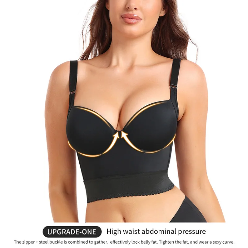 Big Abdomen Shapewear Full Back Coverage Bras for Women Firm Control Strapless  Bra Deep Cup Underwear High Support Tank Top - AliExpress