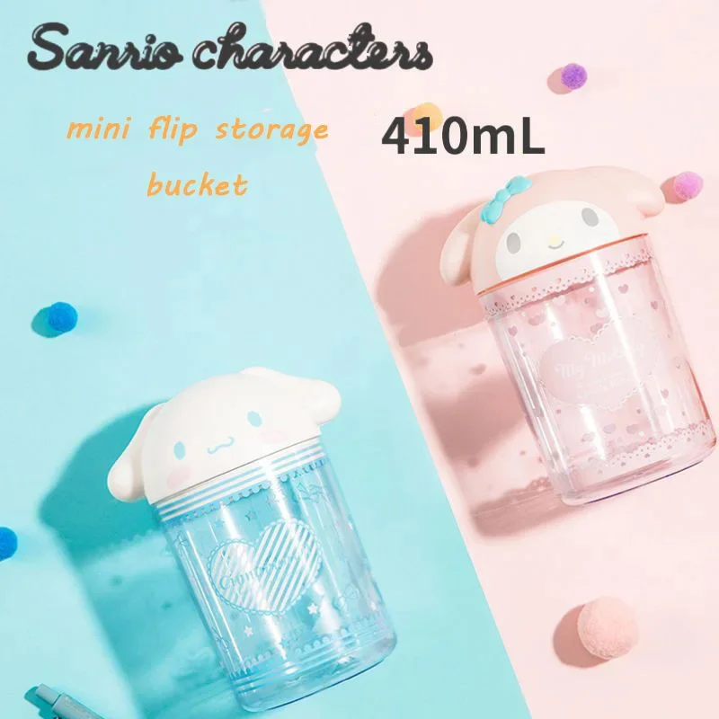 

Cinnamoroll Anime Kawaii Sanrio Hair Accessories Desktop Storage Bucket Cute My Melody Cartoon Clutter Organizing Girls Toys