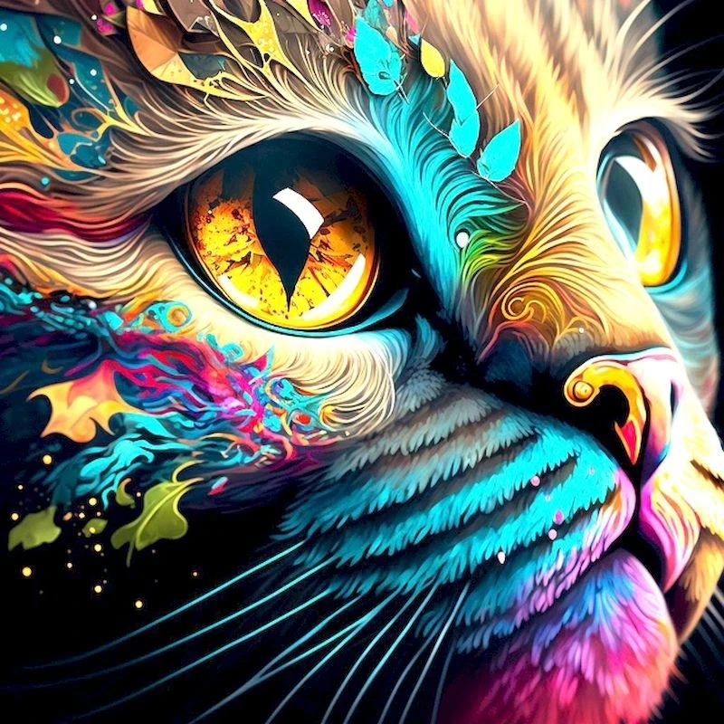 

RUOPOTY Diy Painting By Numbers With Frame Colorful Cat Sets Animals Drawing Coloring By Numbers Crafts Modern Wall Art Picture