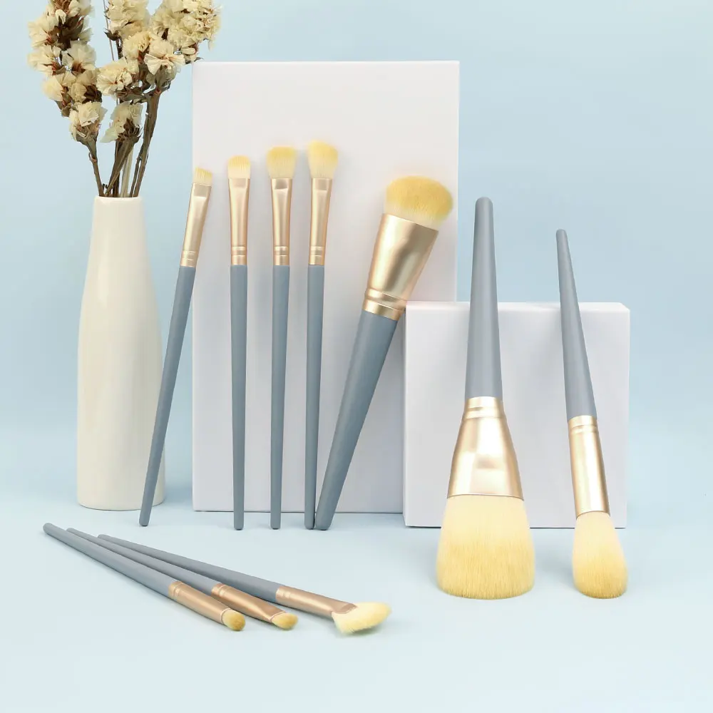 

RONSLORE 10PCS Makeup Brushes Cosmetict Foundation Face Powder EyeShadow Blending Eyeliner Eyelash Eyebrow Makeup Brush Set