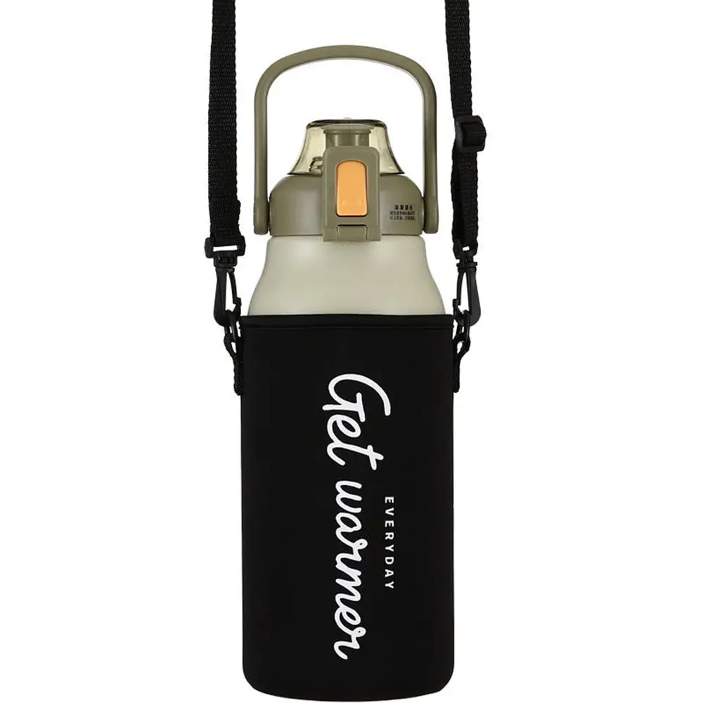 1Pcs Sports Water Bottle Cover Case with Shoulder Strap Portable Vacuum Glass Cup Sleeve Cup Pouch Sport Camping Accessorie