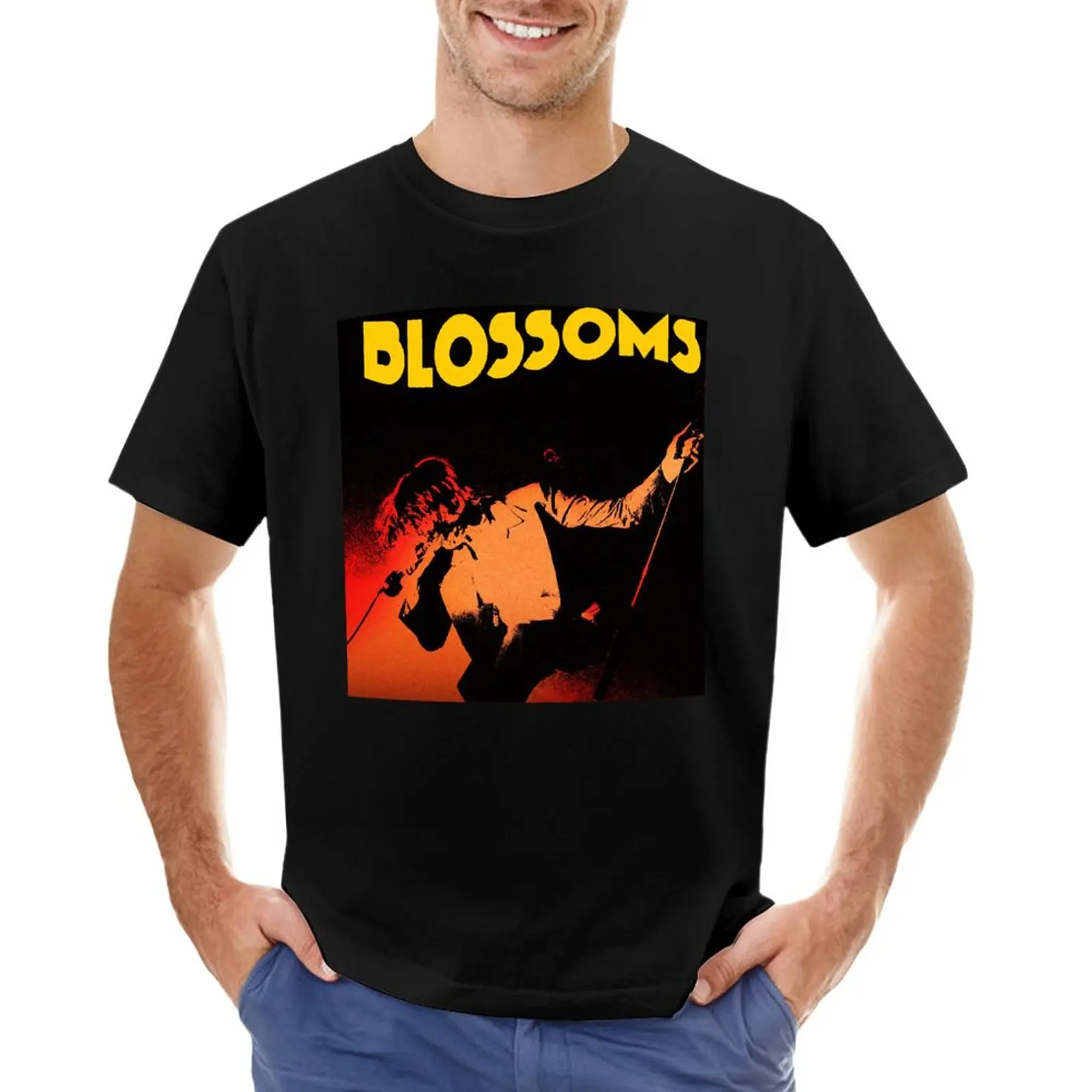 

Мужская футболка с принтом группы blossoms, большие размеры