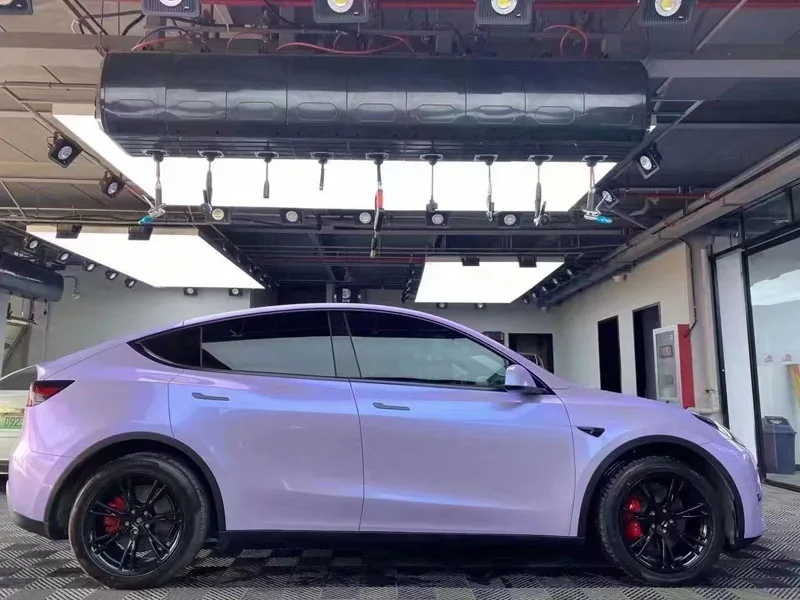 

Суперметаллическая Глянцевая серебристо-фиолетовая виниловая пленка, пленка-хамелеон, автомобильная пленка, пин-рулон, клейкая пленка для выпуска воздушных каналов