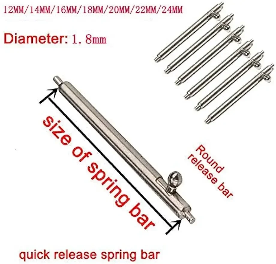 20pcs Quick Release Watchband Spring Pins - 1.5mm & 1.8mm Diameter Strap Accessories