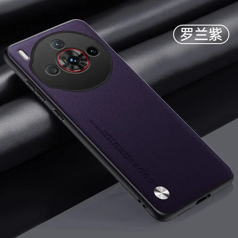 Leather Silicone TPU Shockproof Bumper Protective Case in Plain Design