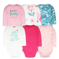 6PCS Baby Girl Clothes 2023 Unisex 100% Cotton Baby Bodysuits Long Sleeves Newborn Baby Boy Jumpsuit infantil Clothing Ropa Bebe 3