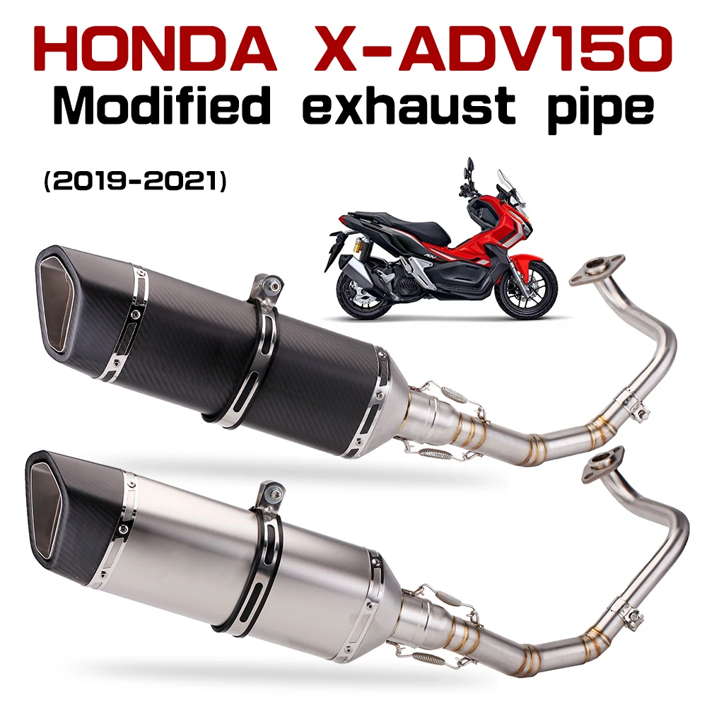 

Motorcycle Exhaust Escape Full System Modify Muffler Front Middle Link Pipe Slip On For Honda X-ADV X ADV 150 ADV150 2019-2021