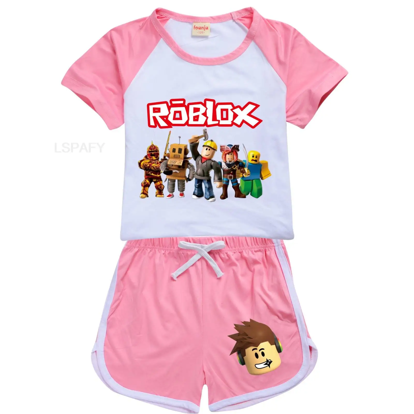 NIP Girls Boys ROBLOX T-shirt & Shorts Summer Outfit Set - size 7
