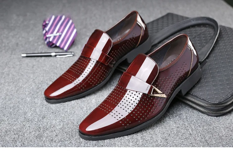Bright Skin Glow Men'S Dress Office Shoes Male Classic Luxury Plus Size Dress Men Formal Shoes Brand Loafers Erkek Ayakkab