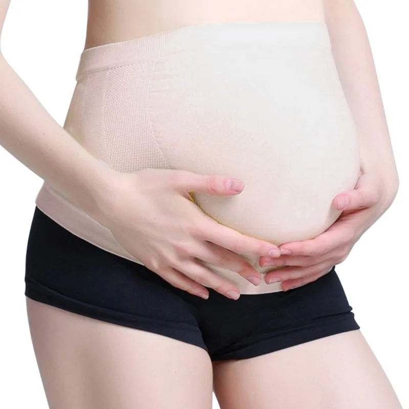 Pregnancy Belly Support Belt Soft Seamless Pregnant Women Back Pressure-Reduction M-2XL