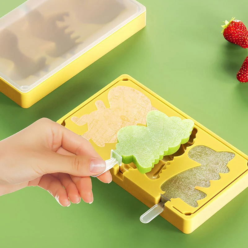 6Pcs Reusable Ice Cream Sticks Silicone Popsicle Sticks Creamsicle Cakesicle Cake Candy Pop Ice Lollies Ball Molds