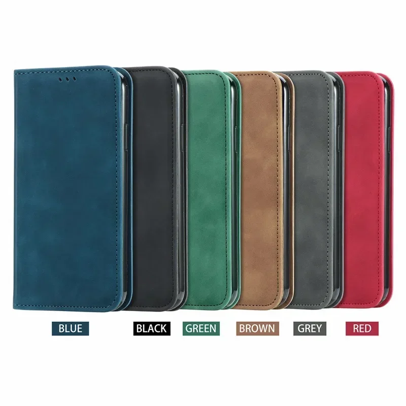 Luxury Leather Magnetic Flip Case Book Cover