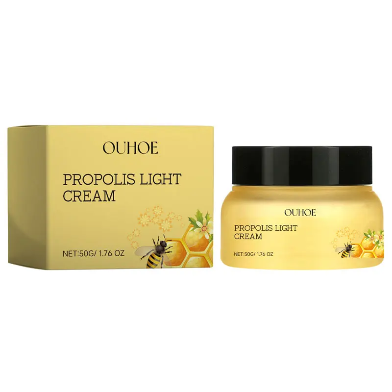 OUHOE Propolis Moisturizer- 24H Deep Moisturizing, Reduces Fine Lines & Pores, Vegan Formula, Fast Absorption, Visible Results