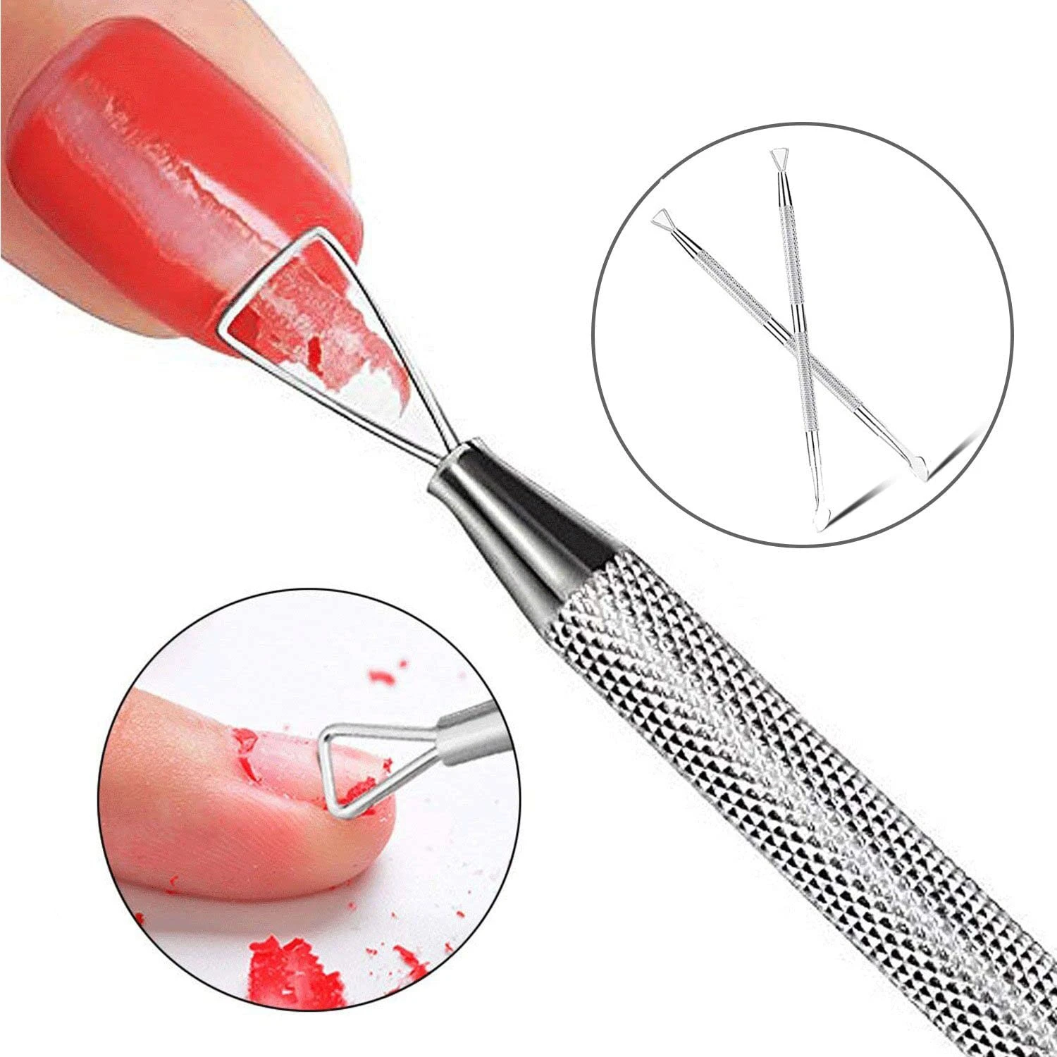 Ultimate Nail Care Kit-High-Quality Professional Gel Polish Remover Set with Precision Stainless Steel Triangle Shaped Cuticle