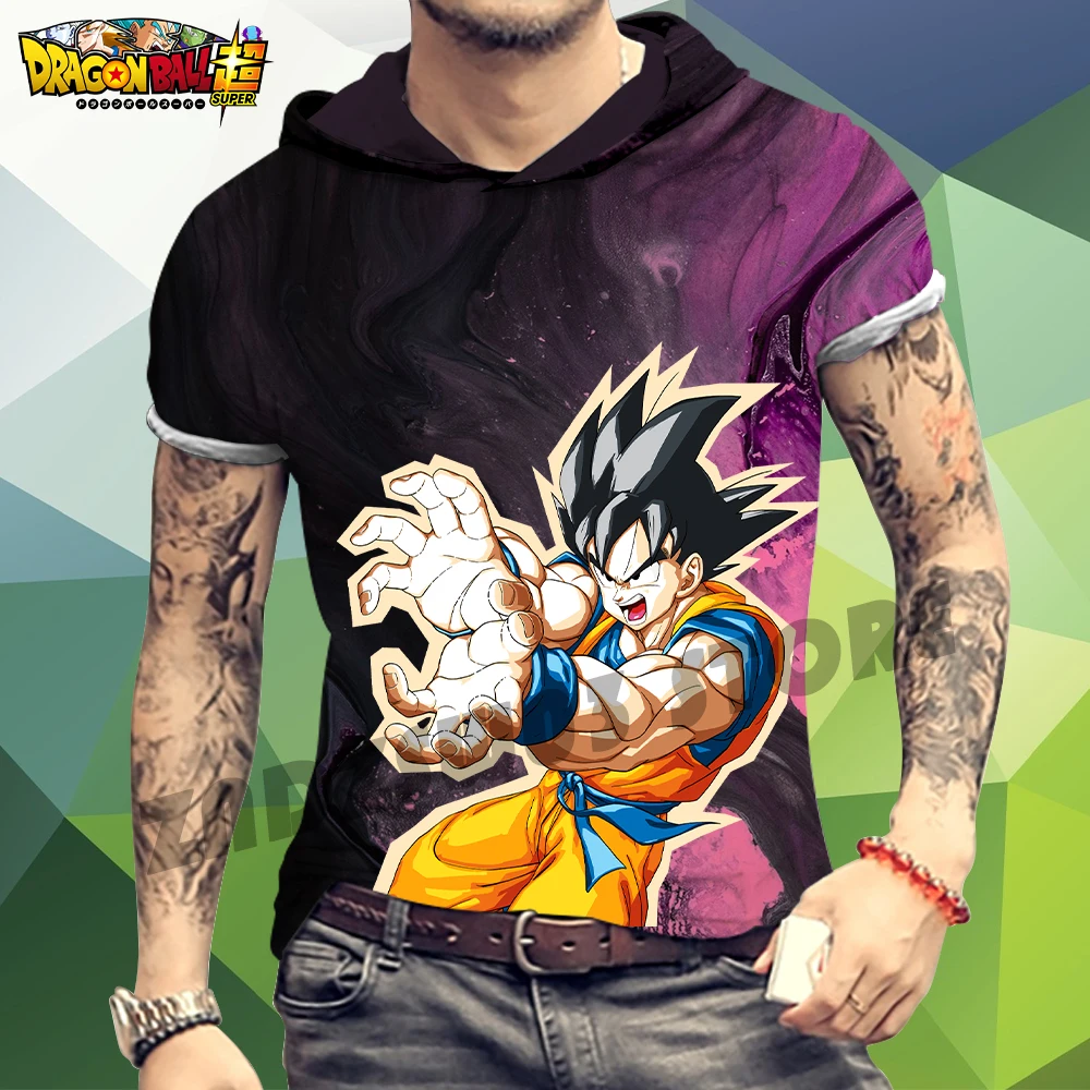 Síguenos Mínimo Eficacia Camiseta con capucha de Dragon Ball Z para hombre, camisetas de Anime,  estilo Harajuku, ropa de moda esencial de Goku, Vegeta, ropa de calle de  tendencia, nuevo - AliExpress