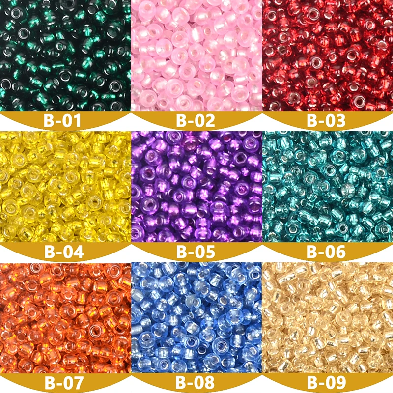 Approx.1000 2MM Czech Glass Seed Beads for Jewelry Making Handmade