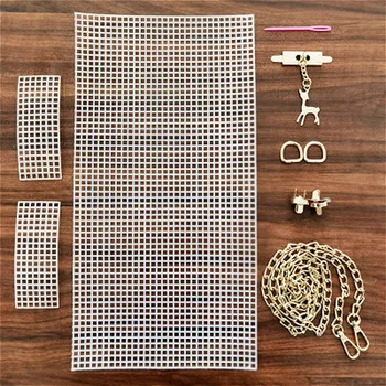 6Pcs Plastic Weaving Mesh Set – DIY Handbag Net Base Accessories 1