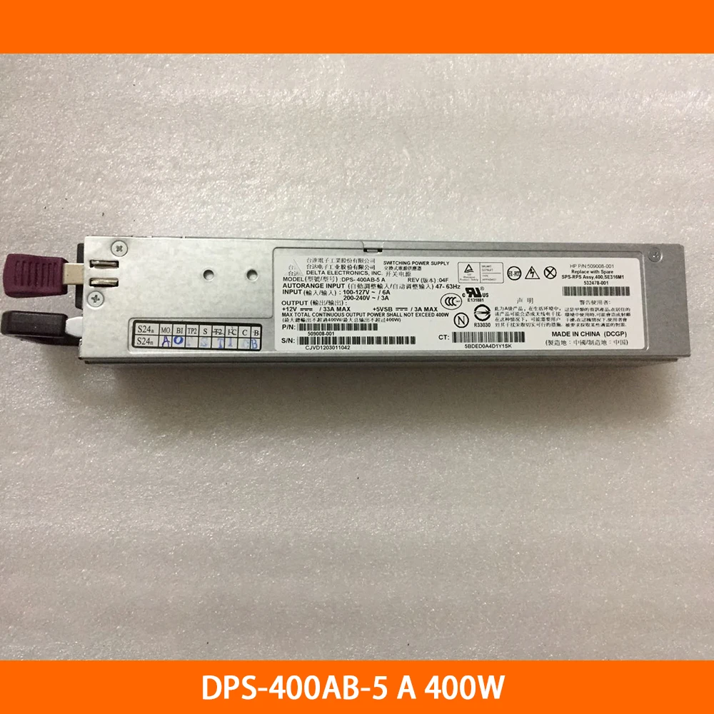 

100% Working Desktop For DPS-400AB-5 A 400W 532478-001 509008-001 Power Supply Fully Tested
