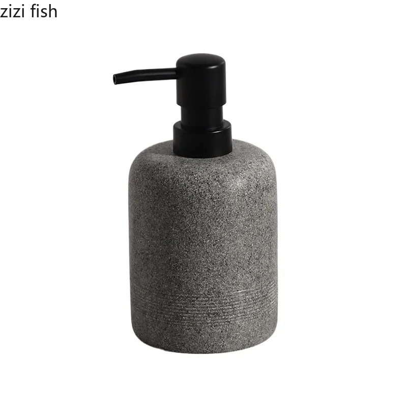 High Beauty Sandstone Lotion Bottle Bathroom Creative Soap Dispenser Shampoo Bottle Hand Soap Household Bathroom Supplies