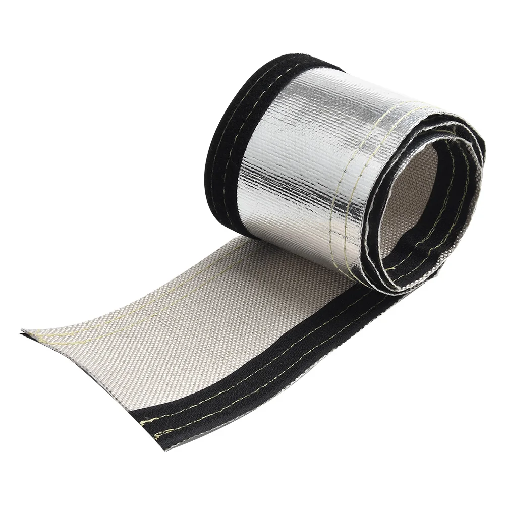 

Wrap Hose Cover Convenient Heat High temperature Protect Replacement Sleeve Tubing 1Pc Black+Silver Protection