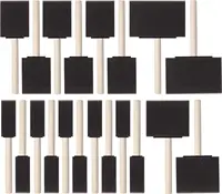 20Pcs Foam Paint Brushes, 1”, 2”, 3" 4”, Sponge Brushes, Sponge Paint Brush, Foam Brushes for Painting, Staining, Paint Sponges 1