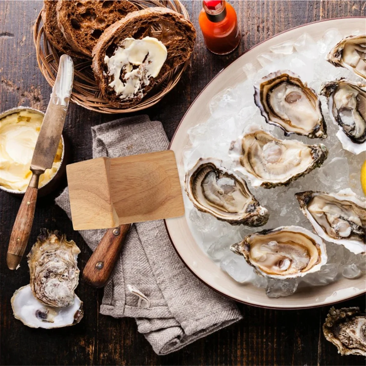 Oyster Shucking Opener Shucker Seafood Clamp Tool Holder Shellfish Hand Clam Shellcrab Sheller