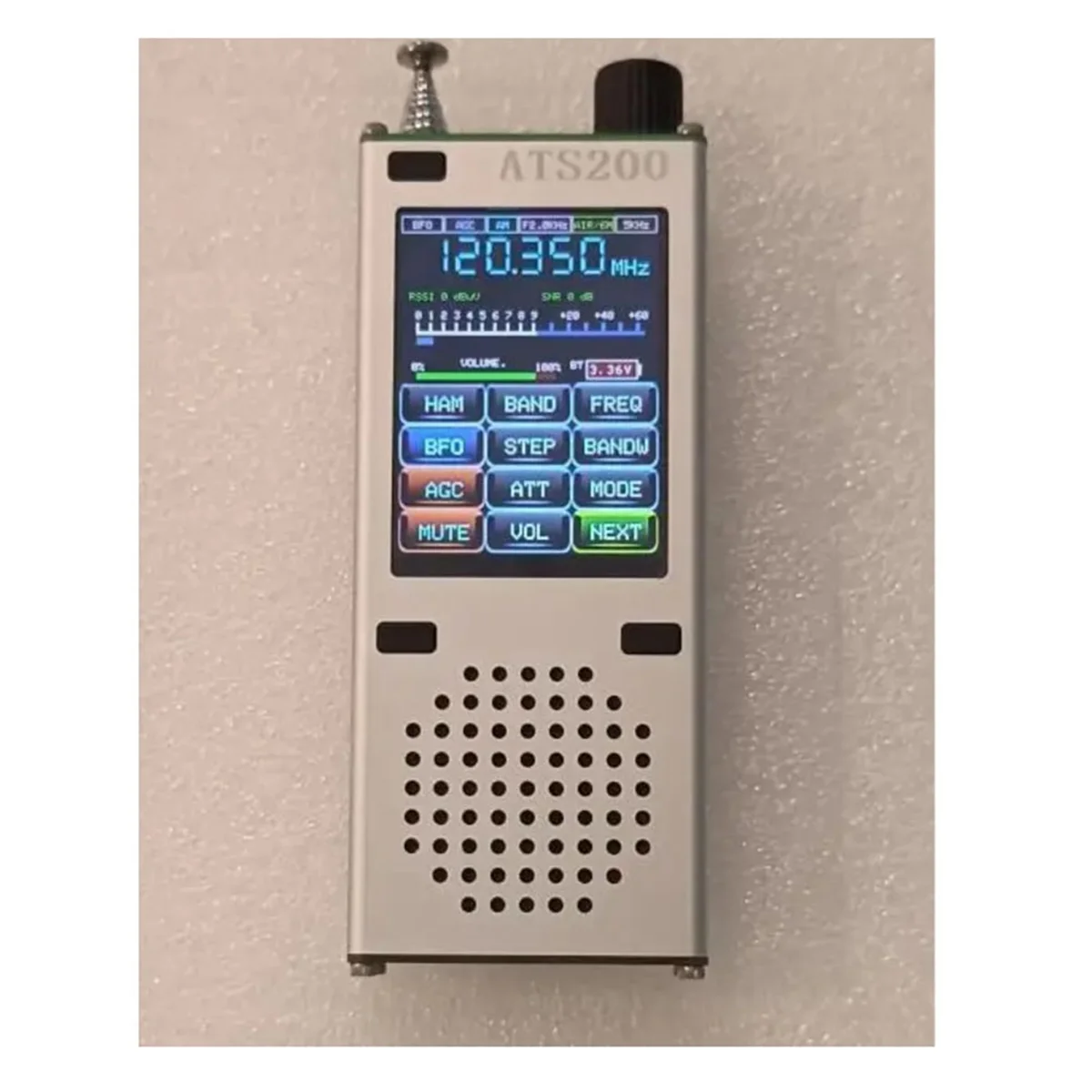 SMIEA 새로운 ATS200 항공 밴드 라디오 FM SI4732+ESP32+블루투스+2.4인치 터치 디스플레이 FM, AM, LSB, USB 다중 모드 수신