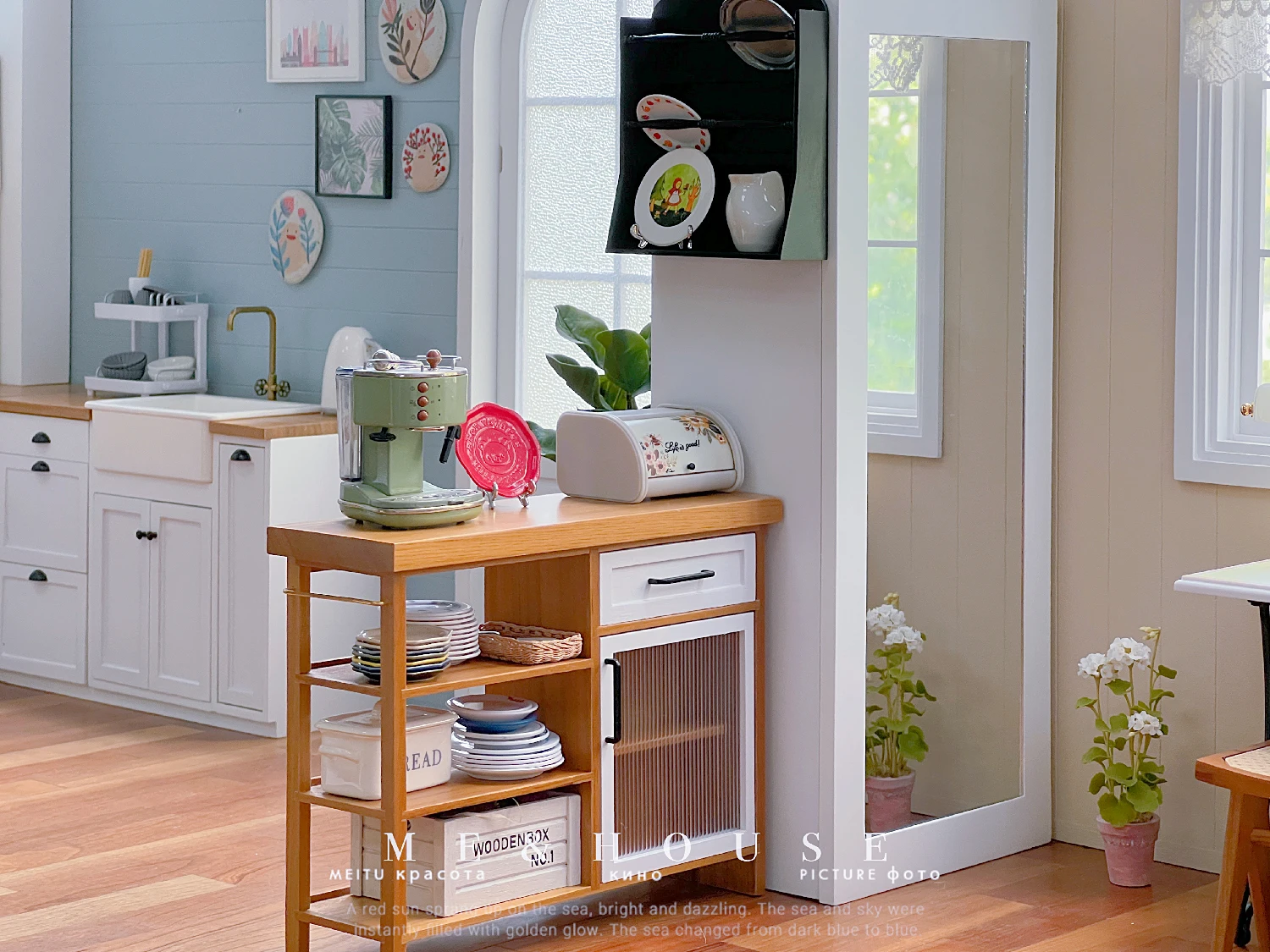 1/6 doll house model furniture accessories mini model Island/side cabinet/worktable/cartridge （Thickened table top） 2
