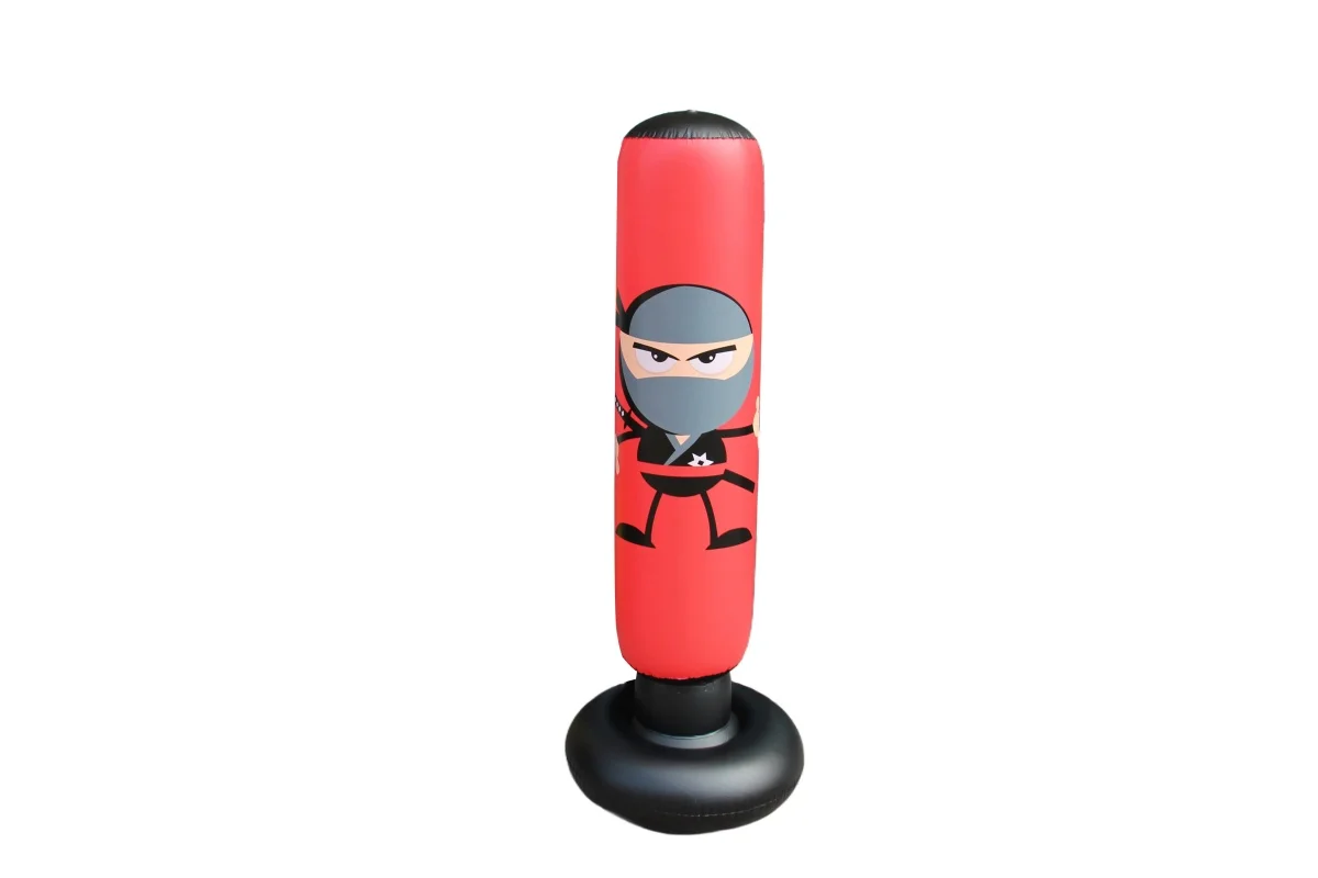 Sacco da boxe per bambini, design ninja, 163 cm, gonfiabile, per Sacco da boxe per bambini, design ninja, 163 cm, gonfiabile, per