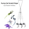 Interactive Cat Toy Cats Mouse Toys Hanging Door Retractable plaything Funny Self-hey kitten Scratch Rope Mouse Toy Pet Products