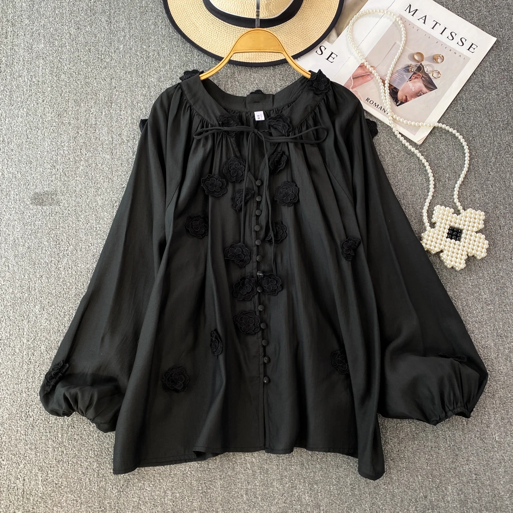 Clothland  Ƽ   콺, ̽   Ҹ ,  ũ м , Blusa Mujer LA877
