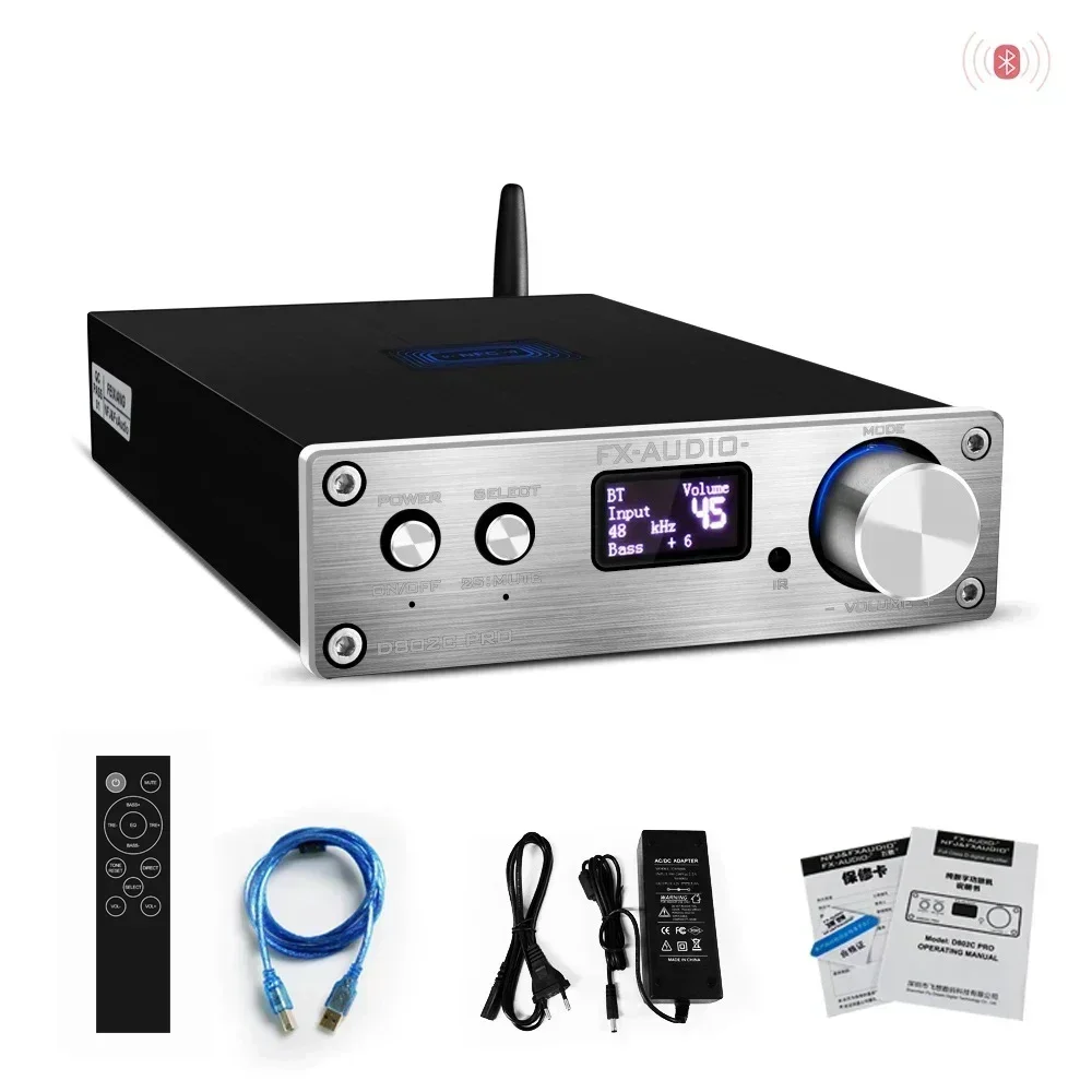 FX-AUDIO D802C PRO デジタルアンプ+ DCアダプター スーパーセール】 FX-AUDIO D802C PRO デジタルアンプ+ DC