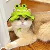 Cute Cat Hat Funny Pets Party Cosplay Headwear Delicate Hemming Pendant Decor Elasticity Knitted Hat Pet Accessories 2
