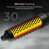 3 in 1 Thermal Brush Heated Curling Iron Brush Ceramic Hair Curler Roller Volumizing Brush Curling Comb Double PTC Curling 2