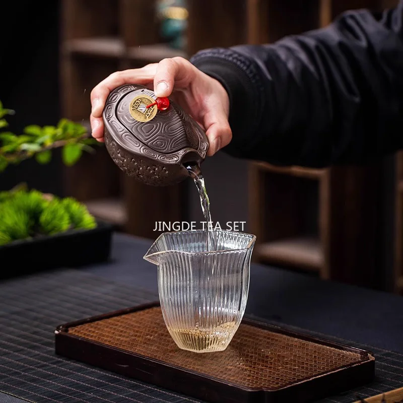 Chinese Yixing Master's Handmade "ultra Rich" Purple Clay Teapot, Hand Held Tea Ware,Relief Carving, Tea Set  Puer Tea Pot 130ml