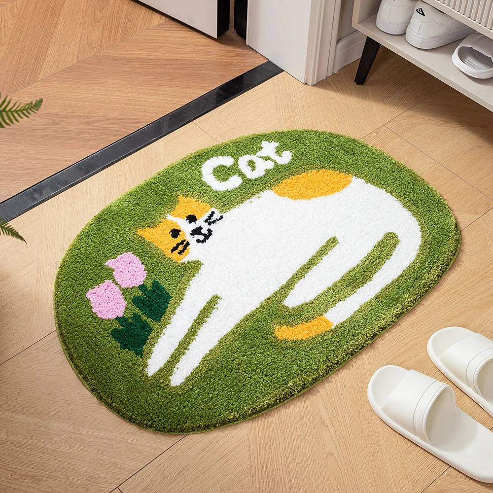 Creative Cartoon Bathroom Non-slip Floor Mats Entrance Door Floor Mats Stain-resistant Kitchen Bathroom Water Absorption