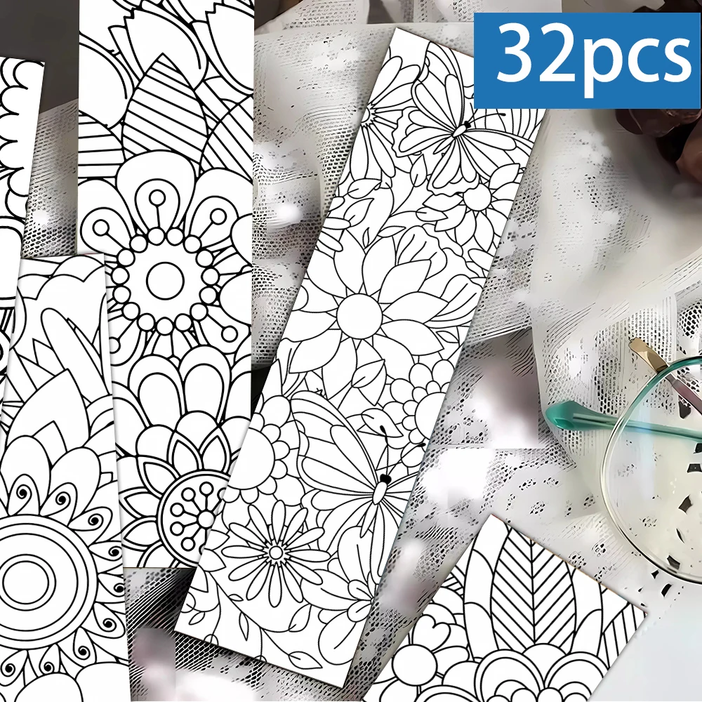 32 Stück, farbige Blumen-Lesezeichen, geeignet für Schulanfangssaison, Weihnachten, Halloween, Lehrer, Leser und Geburtstage.