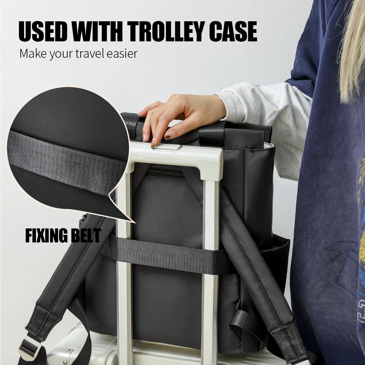 Laptop Bag 14inch High-Capacity Stylish Backpack Commuter Backpack Travel Hiking Bag Sports Outdoor Student School Bag for Women