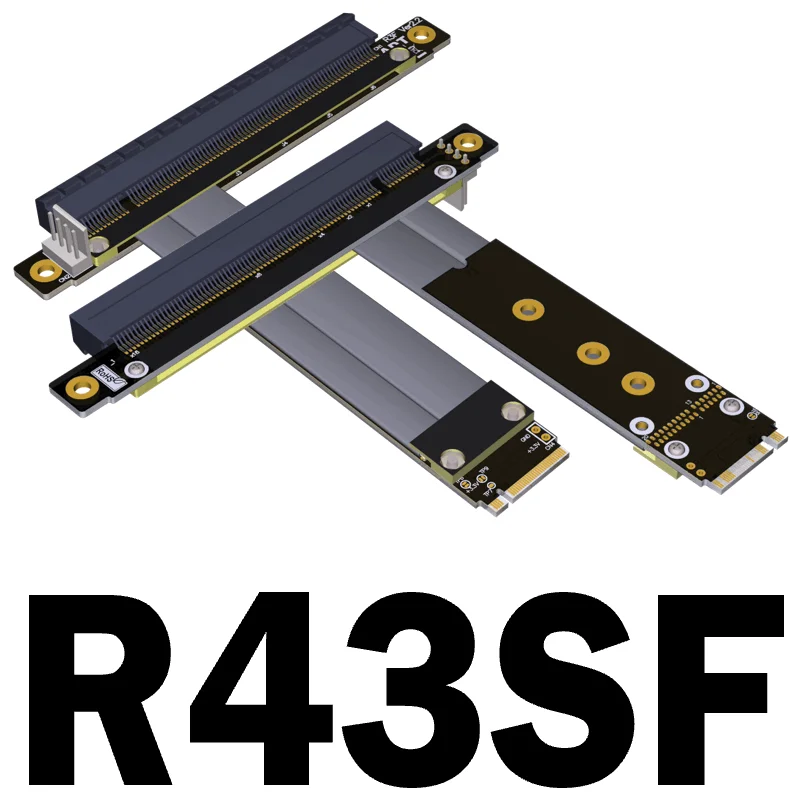 

M2 NGFF NVMe interface extension cable to PCIE x16 graphics card with built-in adapter M.2 16x gen3 32G/bps