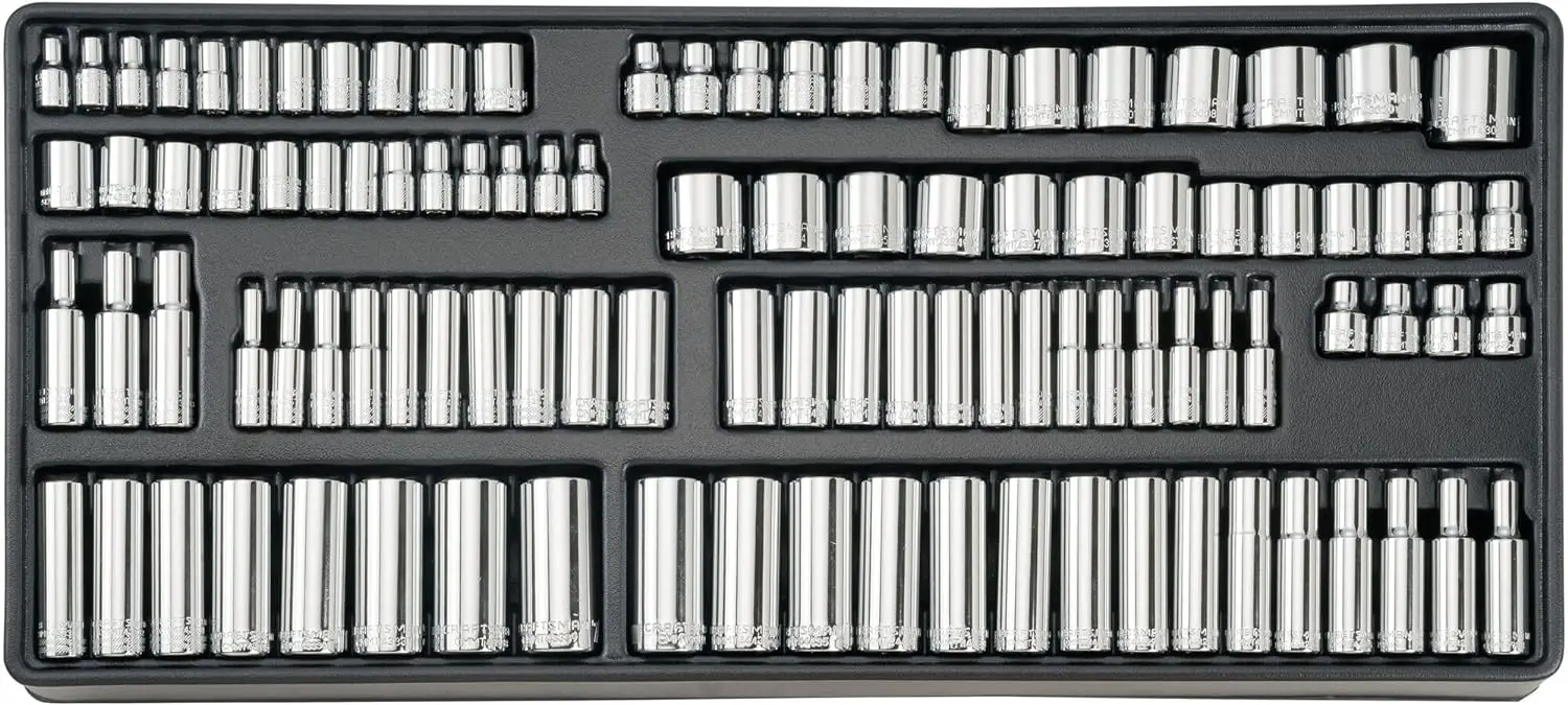Mechanics Tool Set 298 Piece Hand Tool and Socket Set SAE/Metric The 72-tooth Ratchet Provides A 5-degree Radian Swing