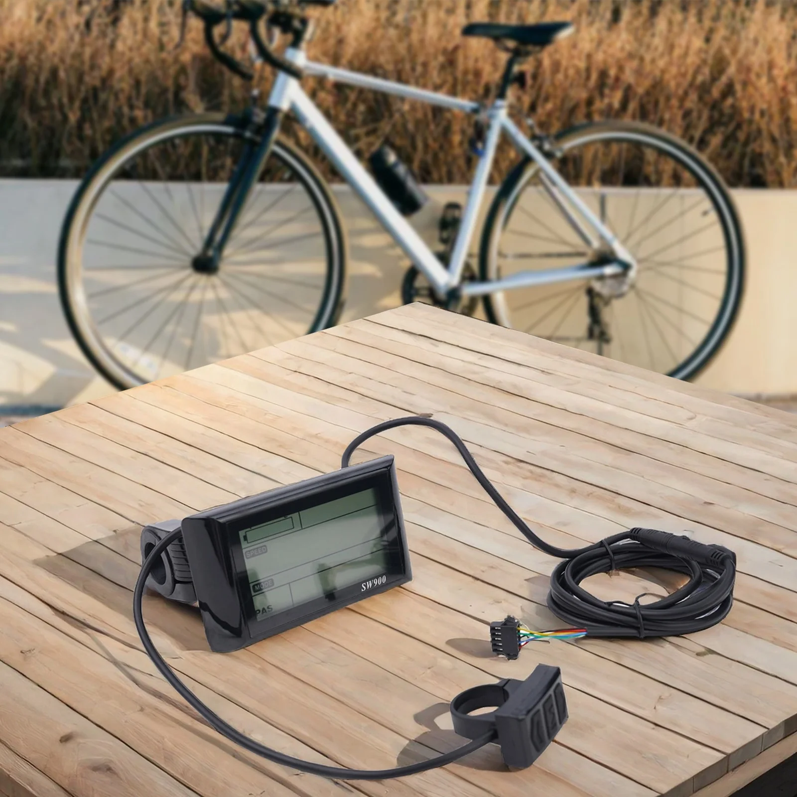 Elektrisches Fahrrad-Display, Anzeigebildschirm, Outdoor-Sport, Elektrofahrrad, LCD-Display, einfach zu bedienen, nützlich, 1 Stück, 110 x 62 mm – Detail 6