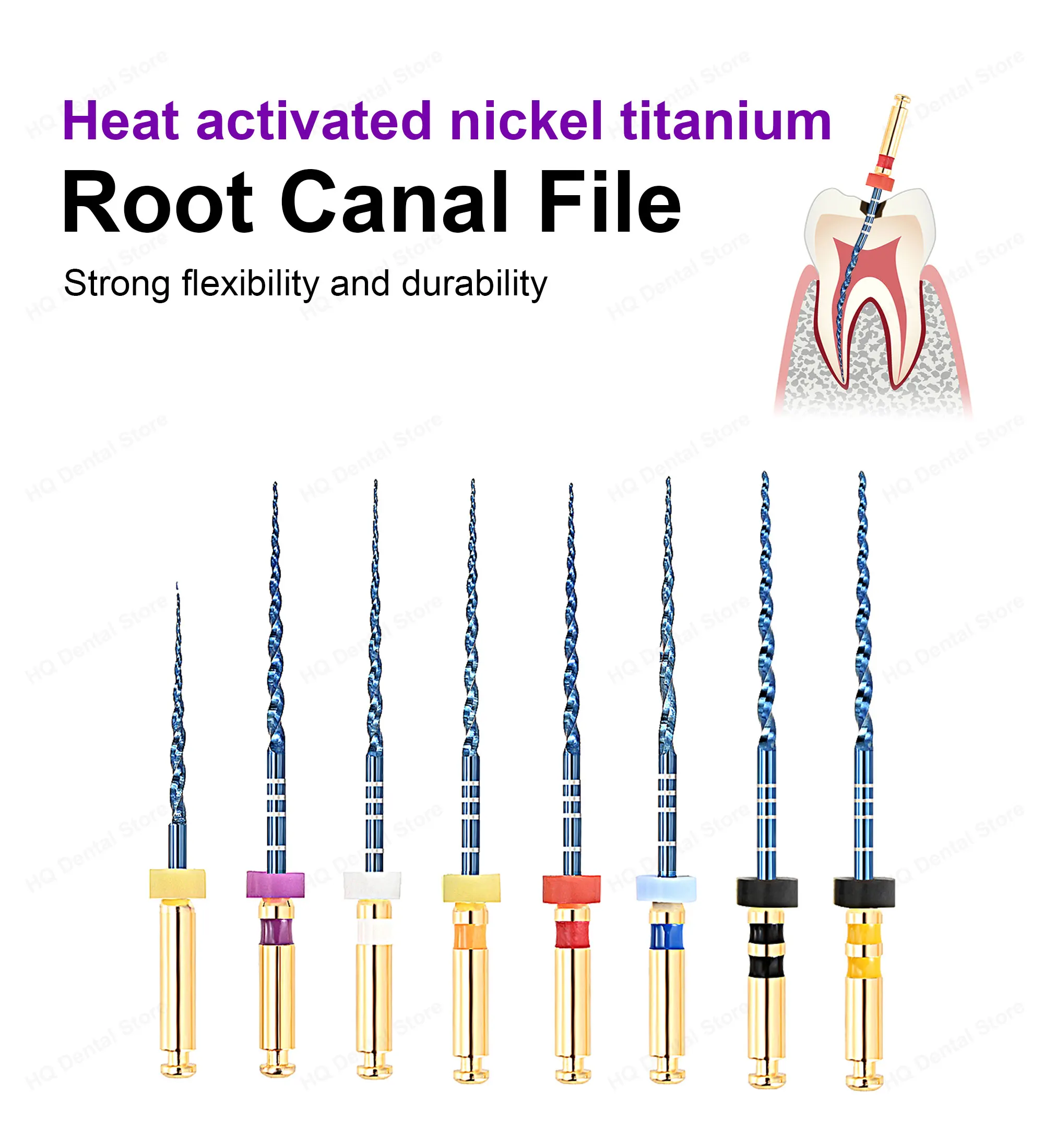 Dental Heat Activated 04 06 Blue Files Endo Files Engine Use Rotary SX-F3 F4 F5 25/31mm For Root Canal Treatment