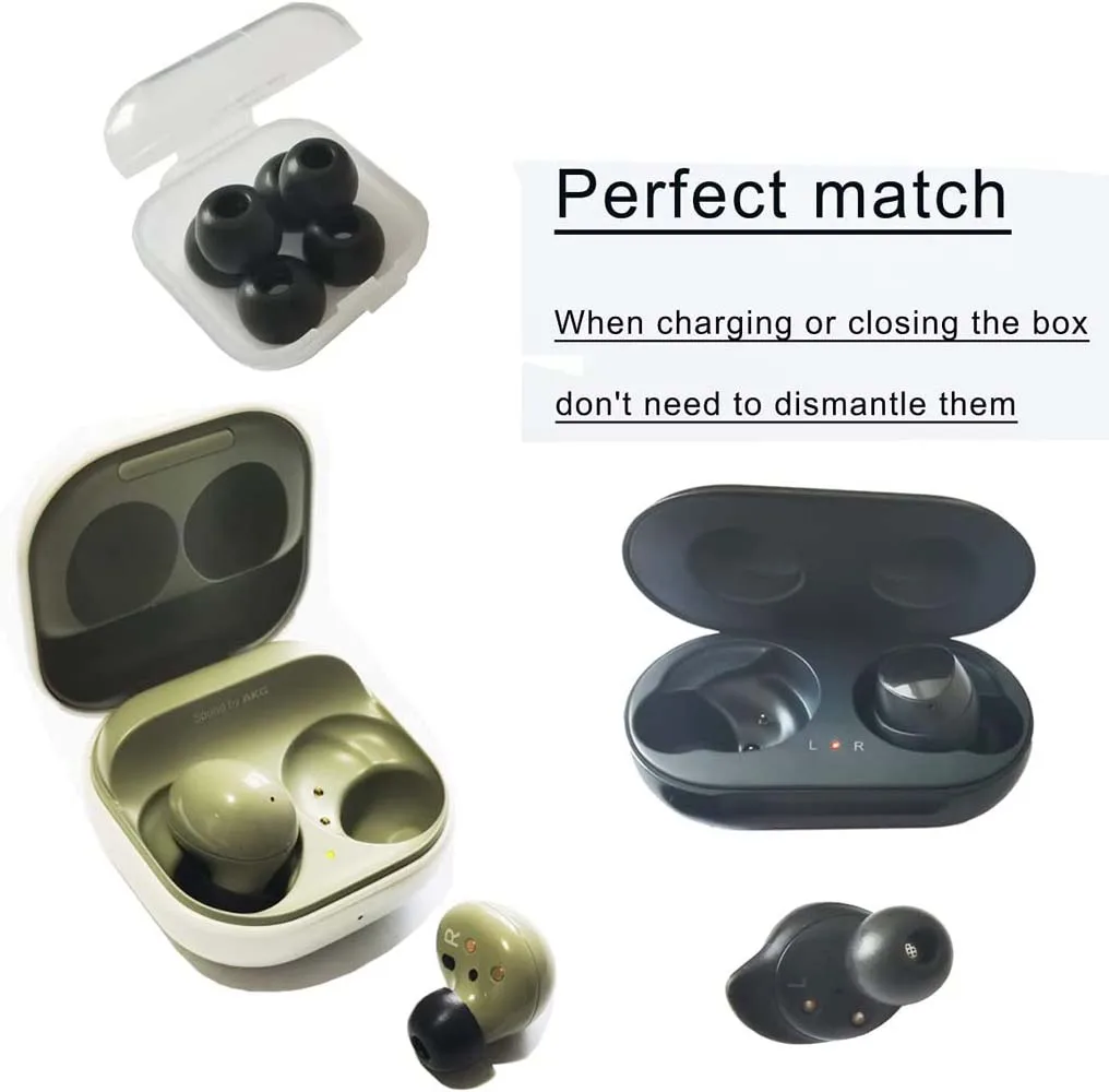 6PCS Memory Foam Ear Tips for Samsung Galaxy Buds 2 Galaxy Buds Galaxy Buds + Plus Earphone Case Earbuds Eartips L M S